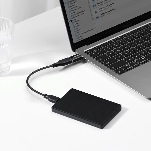 Baseus mini przejściówka, adapter USB-C na USB-A zdjęcie 5