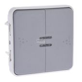 PLEXO55 Łącznik uniwersalny podwójny schodowy podświetlany do ramki SZARY Legrand 069526