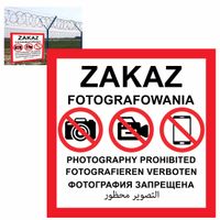 Zakaz Fotografowania - Tablica Zgodna Z Mon , Płyta Pcv 60X60Cm Wodoodporna