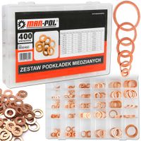 ZESTAW PODKŁADEK MIEDZIANYCH 400EL.