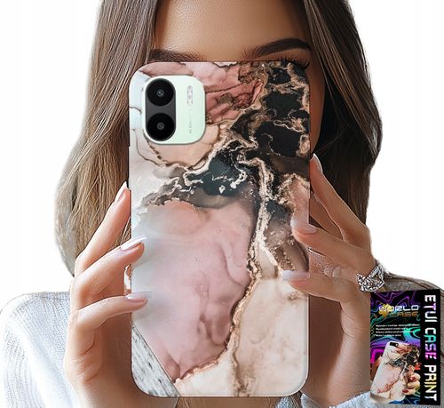 ETUI DO XIAOMI REDMI A1 - ELEGANCKI MARMUREK MODNE WZORY + SZKŁO na Arena.pl