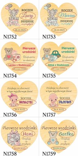 Podziękowania dla gości KOMUNIA na CHRZEST I ROCZEK URODZINY magnes 10 na Arena.pl