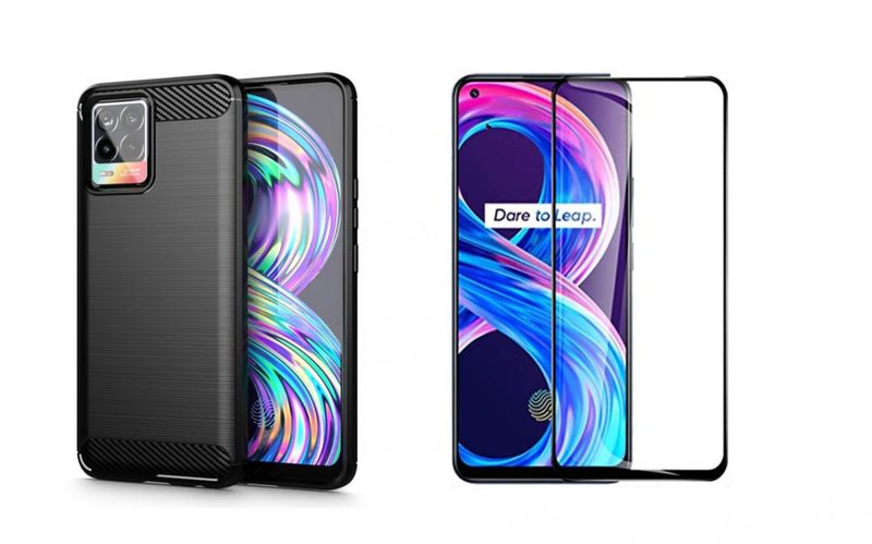 Etui TpuCarbon + Szkło Hartowane do Realme 8 / 8 Pro zdjęcie 1
