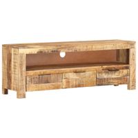 Szafka pod telewizor, 110x30x40 cm, surowe drewno mango