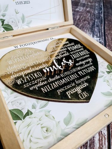 PODZIĘKOWANIE KOMUNIA DLA CHRZESTNYCH DZIADKÓW ZŁOTE SERCE PREZENT CHRZEST na Arena.pl