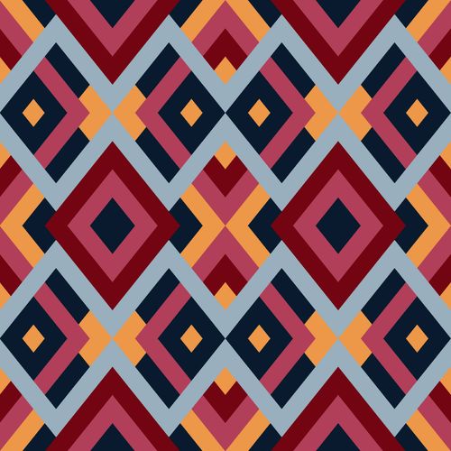 Tapeta Do Salonu Kolorowe ROMBY Wzór Geometryczny na Arena.pl