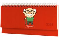 Terminarz dla dziadka różne wzory 2026 tygodniowy kalendarz leżący biurkowy