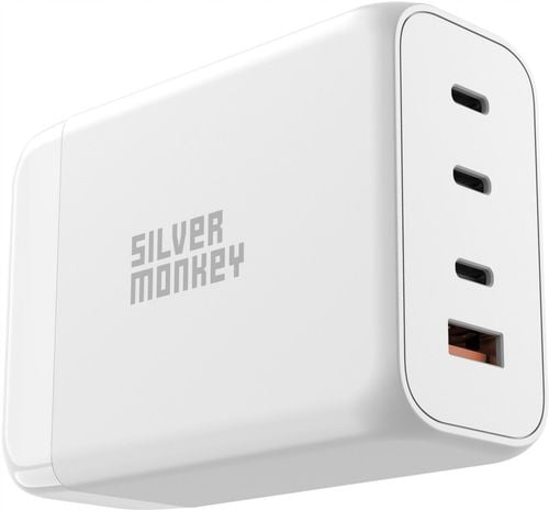 Ładowarka GaN 200W USB-C PD + USB 3.0 QC W SMA156 SILVER MONKEY na Arena.pl
