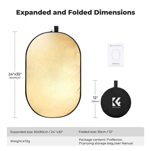 Blenda K&F Concept 5w1 - 90x60 cm zdjęcie 9