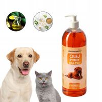 Olej rybny dla psa kota witaminy tłuszcze suplementy omega 3 1L