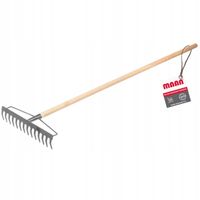 Grabie metalowe PROFI 16 zębów trzon drewniany 150 cm MAAN