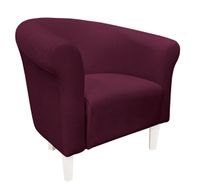 Fotel Milo Mikrofaza 11 fioletowy nogi 15 białe