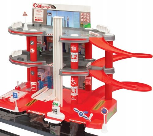 MEGA GARAŻ PARKING 4 POZIOMY 3W1 TOR WINDY MYJNIA + AUTO polski MOCHTOYS na Arena.pl
