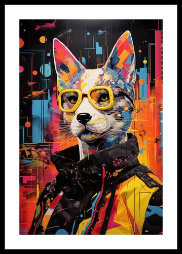Plakat 30x45cm Kot w Miejskim Stylu na Arena.pl