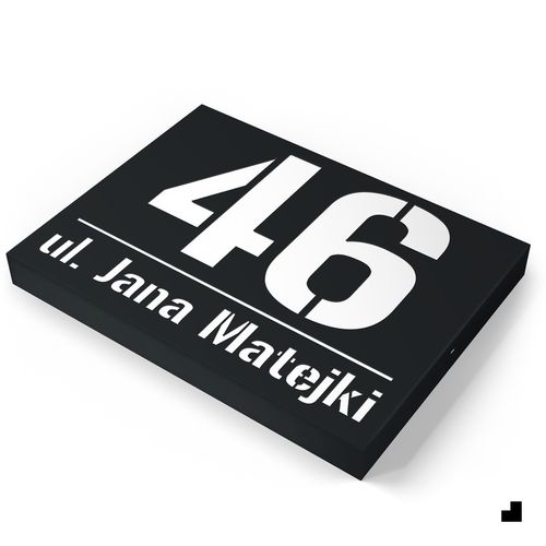 PODŚWIETLANY NUMER NA DOM TABLICZKA ADRESOWA LED 40X30 cm CZUJNIK ZMIERZCHU na Arena.pl