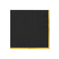 serwetki czarne classic gold 10szt. 159125