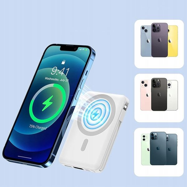 10000MAH MAGNETYCZNA MAGSAFE POWER BANK USB-C SZYBKIE ŁADOWANIE DLA IPHONE zdjęcie 9