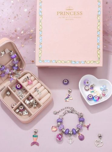 ZESTAW DO ROBIENIA NASZYJNIKÓW BRANSOLETEK KREATYWNY PREZENT DLA DZIECI na Arena.pl