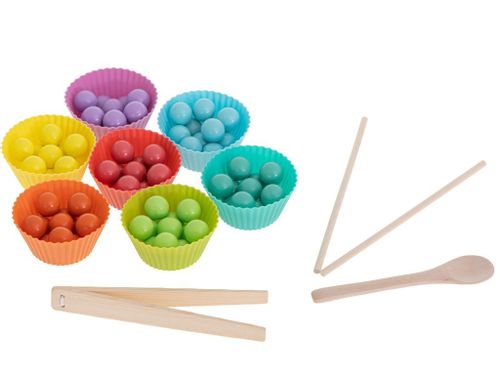 Układanka edukacyjna mozaika z kulek koralików montessori 77el. na Arena.pl