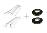 Zestaw profil poliwęglanowy łączący 3m bezbarwny 8-10mm + taśma EPDM 2 szt