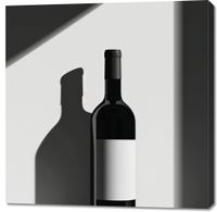 Obraz 100x100cm Butla Wina