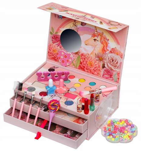 ZESTAW KOSMETYKÓW DO MAKIJAŻU MAKE UP KUFEREK NA KOSMETYKI CIENIE LAKIERY na Arena.pl