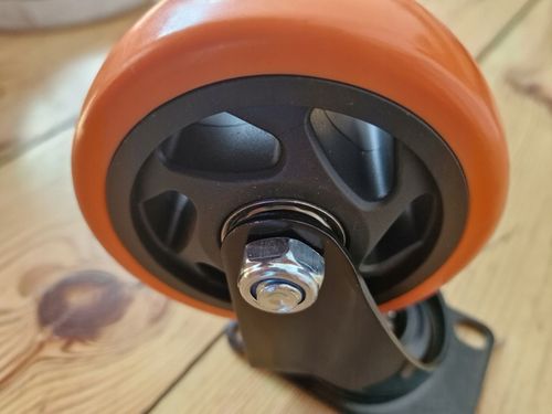 Zestaw 4 kółek kółka 100 mm warsztatowe do wózka obrotowe z hamulcem na Arena.pl