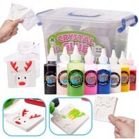 ZESTAW KLEJÓW ŻELOWYCH KRYSZTAŁOWYCH 3D magiczne figurki kreatywny prezent