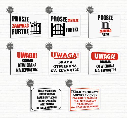 Tabliczka informacyjna znak nadruk uv 30x20 proszę zamykać furtkę na Arena.pl