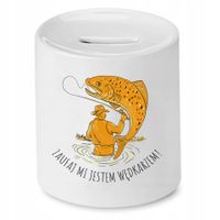 Skarbonka Dla Wędkarza Zaufaj Mi Jestem Prezent Z Nadrukiem Ze Zdjęciem