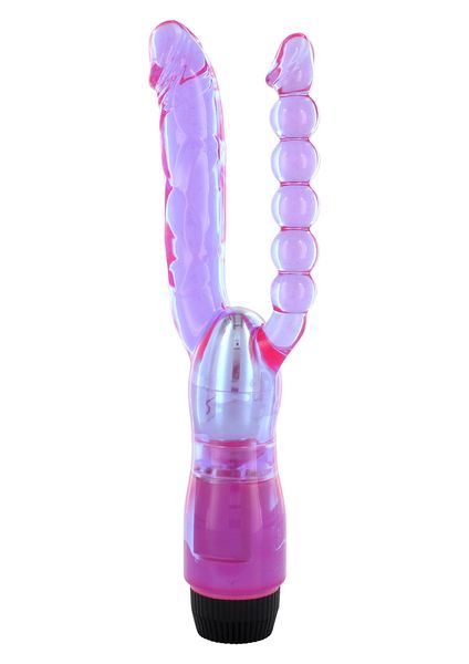 wibrator podwójny przezroczysty 25 cm zdjęcie 4