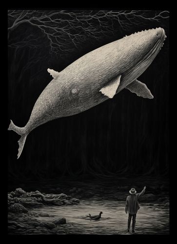 Plakat 21x29,7cm Biały Wieloryb na Arena.pl