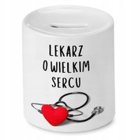 Skarbonka Dla Lekarza Doktora O Wielkim Sercu Z Nadrukiem Ze Zdjęciem