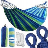 Hamak z drążkiem GALAXIA wielokolorowy 250kg 260 x 150 WAKACJE DZIECI PLAŻA