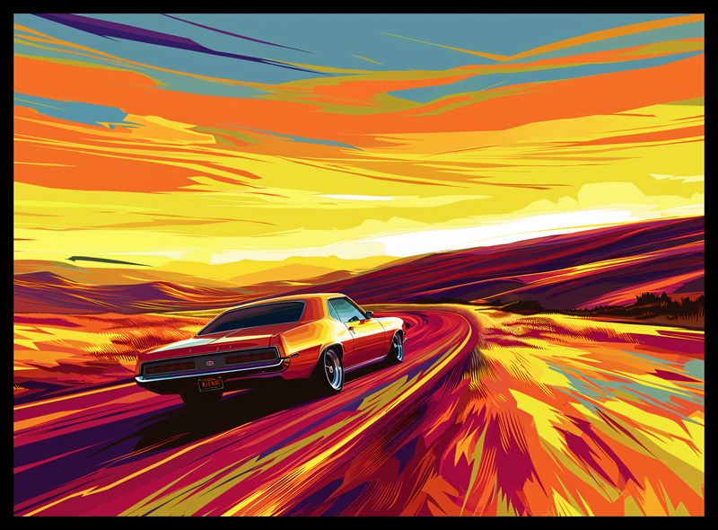 Plakat 55x40cm Pędź Przed Siebie zdjęcie 2