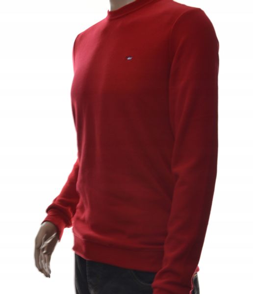 Męska bluza dresowa bez kaptura basic XL czerwona zdjęcie 2