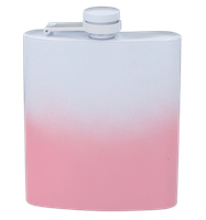 Biało Różowa Piersiówka ze Stali Nierdzewnej 6 OZ ok. 180 ml Gentelo