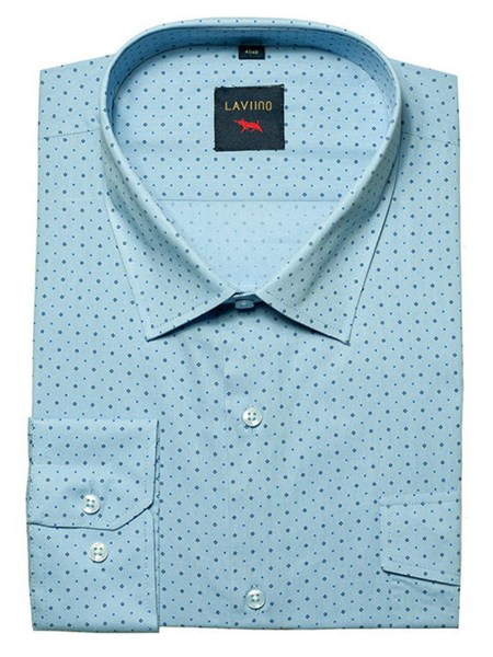 DUŻA koszula męska casual szaro-niebieska drobny wzór 51/52-7XL zdjęcie 1