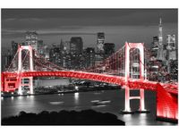 60X40CM TOKYO MOST TĘCZOWY CZERWIENI OBRAZ DRUK