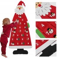 KALENDARZ ADWENTOWY Z FILCU DLA DZIECI MIKOŁAJ ŚWIĄTECZNY DIY