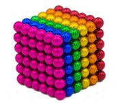 Neocube klocki magnetyczne kulki 5mm Tęcza Kolorowe Zabawka 216 szt.