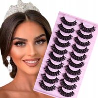 Sztuczne Rzęsy 10 Par 6D Są Miękkie I Wygodne 19mm