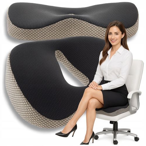 PODUSZKA ORTOPEDYCZNA DO SIEDZENIA PROFILOWANA MEMORY NA KRZESŁO FOTEL DUŻA na Arena.pl