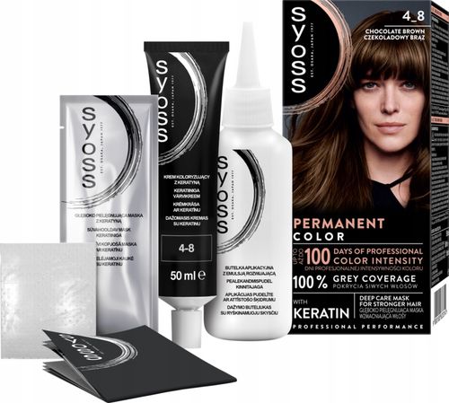 SYOSS PERMANENT COLOR FARBA DO WŁOSÓW TRWAŁA NR 4_8 CZEKOLADOWY BRĄZ 1 SZT na Arena.pl