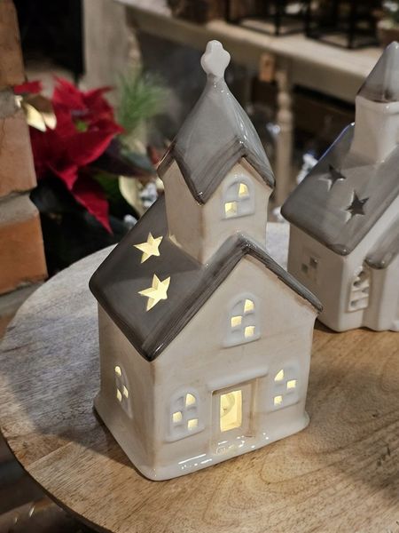 Kościół ceramiczny ozdoba LED zdjęcie 4