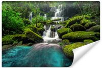 Fototapeta Do Salonu WODOSPAD Las Krajobraz 3D Natura 135cm x 90cm