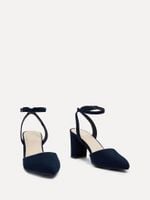 Niebieski - Czółenka Linzi Larsa o szeroki kroju z noskami w szpic R39