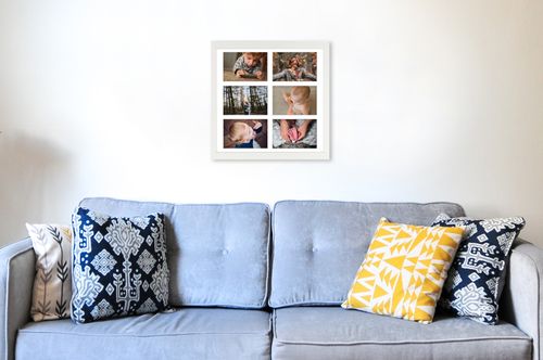 Ramka na 6 zdjęć Hekla 40x40x6 MDF galeria biały 1szt. na Arena.pl