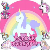 OPŁATEK NA TORT 30CM - JEDNOROŻEC UNICORN + IMIĘ + GRATIS! 24CM 26CM