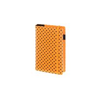 notes notatnik pomarańczowy a6 w linię z wymiennym wkładem 200 stron drops